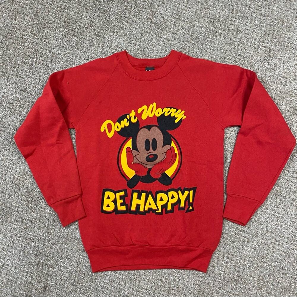 VTG Mickey Mouse Sweatshirt Mens S Sweatshirt Pullover Disney 80s 90s Retro